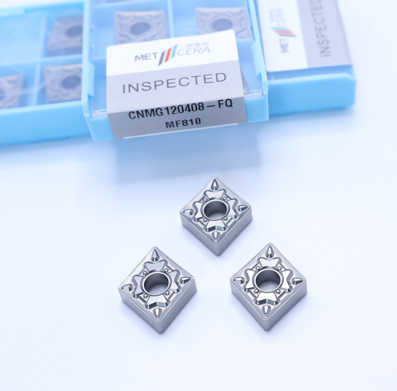 Inserti di tornitura esterna per tornitura CNC HRA92.5 Durezza CNMG120408-FQ MF810 Inserti di carburo non rivestiti CNMG1204