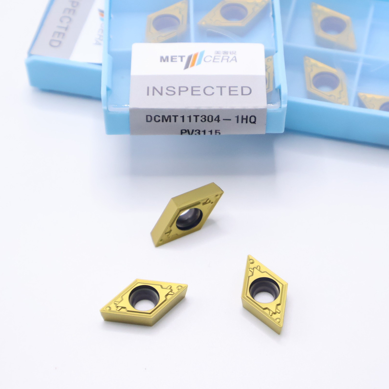 CCMT11T304-1HQ PV3115 Inserti di utensili da taglio in cermet rivestiti d'oro per una resistenza superiore alle fratture