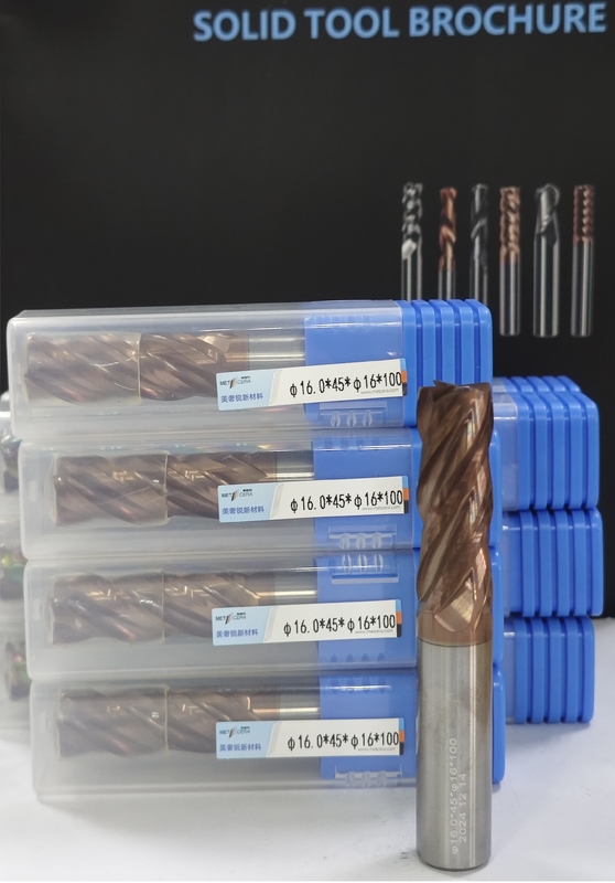 MPE4 φ16.0 x 45x φ16 x 100mm Tagliatrice di carburo solido 4 Flutto Flat End Mill Tagliatrice CNC