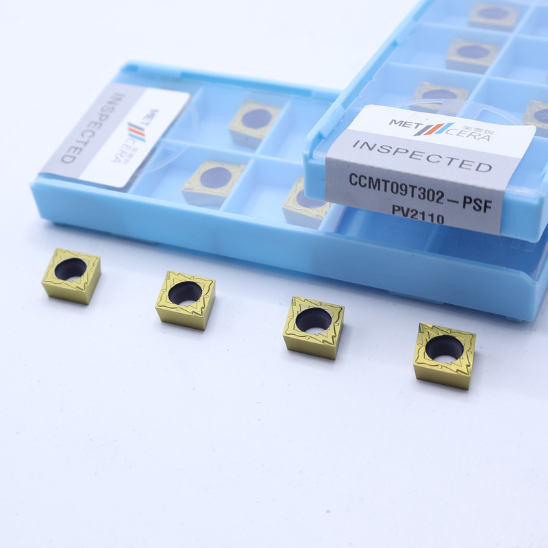 CCMT09T302 Inserto di cermetto CNC rivestito con PVD per attrezzi di tornitura di tornitori metallici, attrezzi di tornitori ceramici metallici, tagliatrici di frantumi di finitura