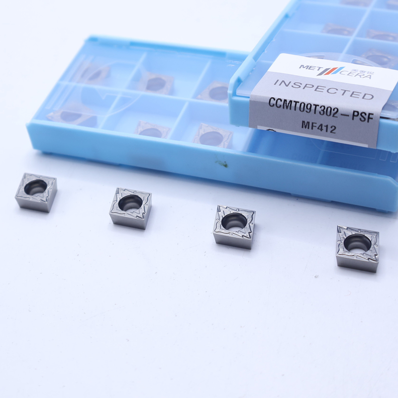 CCMT09T302 Inserto di tornitura a carburo indicizzabile per tornitura a tornitura CNC, inserto di carburo per acciaio, lega, rompicarto per tornitura interna