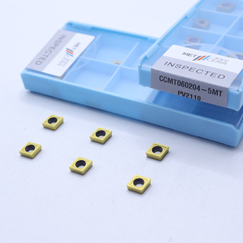CCMT060204 Inserti di cermetti TiCN per la tornitura interna Strumento di tornitura in metallo rivestito con PVD