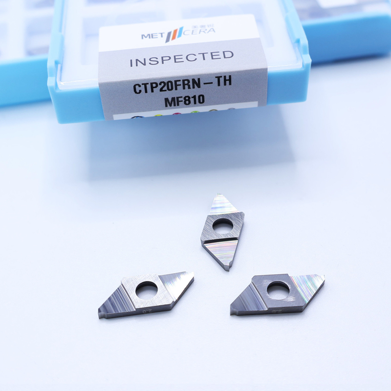 CTP20FRN-TH Inserti indicizzabili per pezzi di acciaio HRA91.8 Durezza Giusto taglio Inserto in carburo CNC