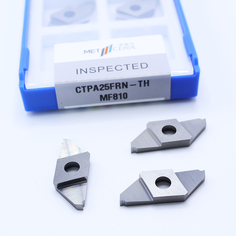 HRA91.8 Durezza Taglio CNC Carburo inserto per CTPA Non rivestito Separato Inserti indicizzabili CTPA25FRN-TH Taglio a destra