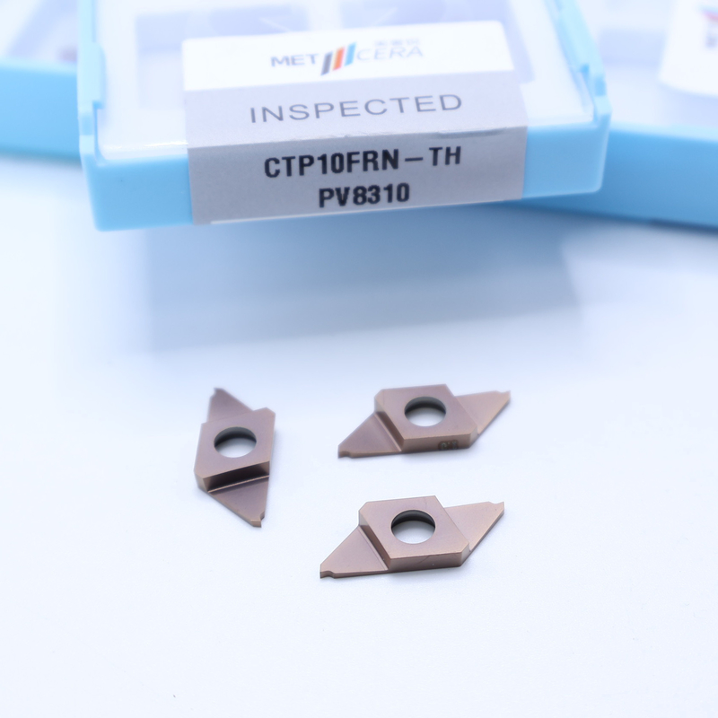 CTP10FRN-TH Inserto di carburo CNC per taglio PVD rivestito separazione indicizzabile inserti di taglio destro HV4200 Durezza CTP