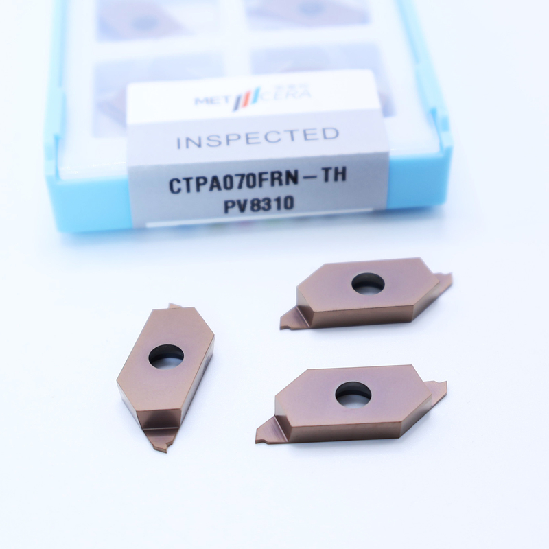 Durezza rivestita in PVD HV4200 per l'elaborazione di inserti indicizzabili in acciaio e in acciaio inossidabile CTPA070FRN-TH