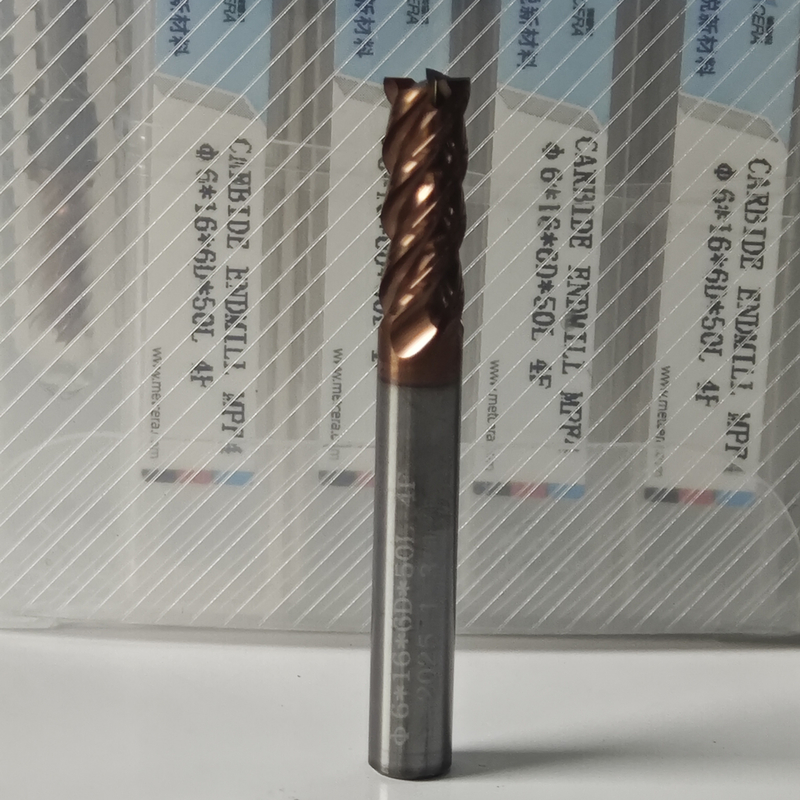 MPF4 Carburo solido 6 mm Universale 4 flauti Flat End Mill 6x16x6Dx50mm per il taglio di acciaio al carbonio e acciaio legato a basso tenore di carbonio