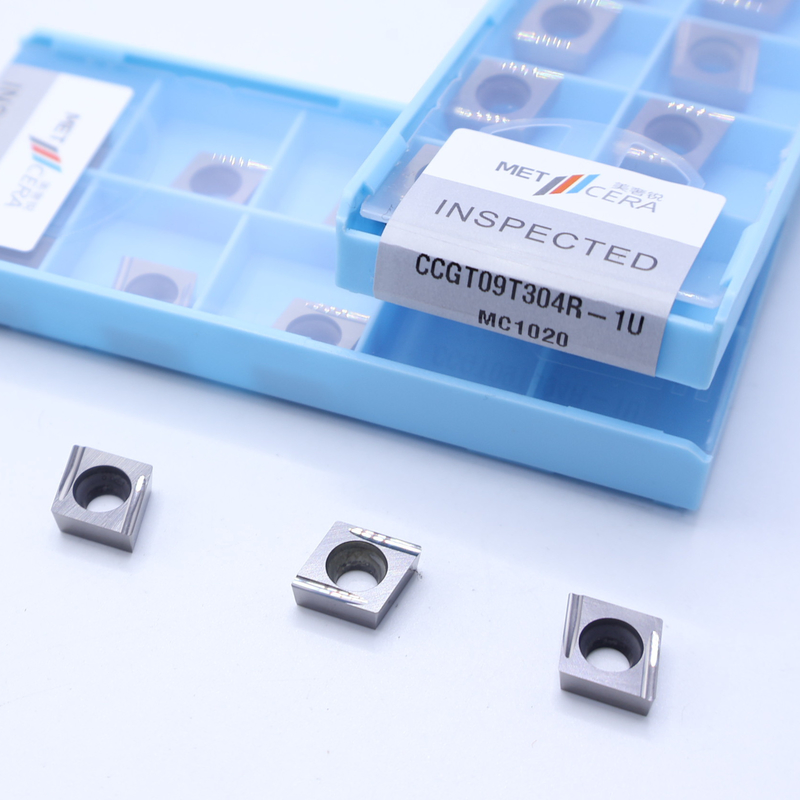 CCGT09 Insert Cermet Insert Boring Insert, Insert di tornitura interna per il taglio di acciaio al carbonio, acciaio a bassa lega, basso feed, inserto positivo, CCGT09T304R-1U