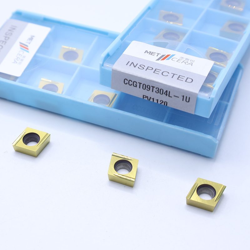 Golden HV3500 CCGT09 Inserto Cermet rivestito in PVD Inserto per il taglio di acciaio a basso consumo
