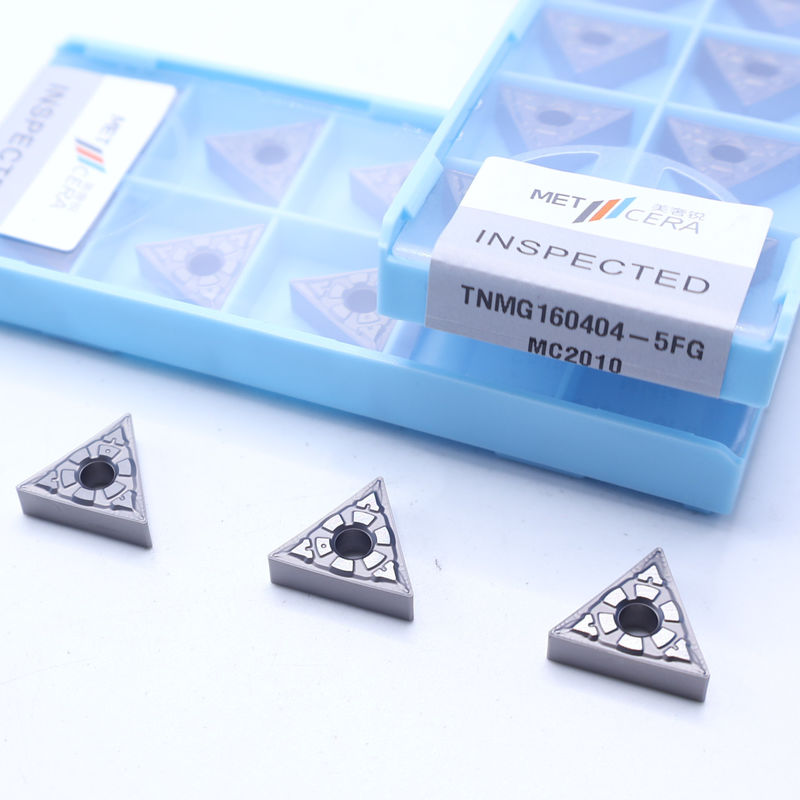 Inserti di tornitura CNC TiCN Cermet con chip breaker 5FG per la resistenza all'usura nell'usinatura