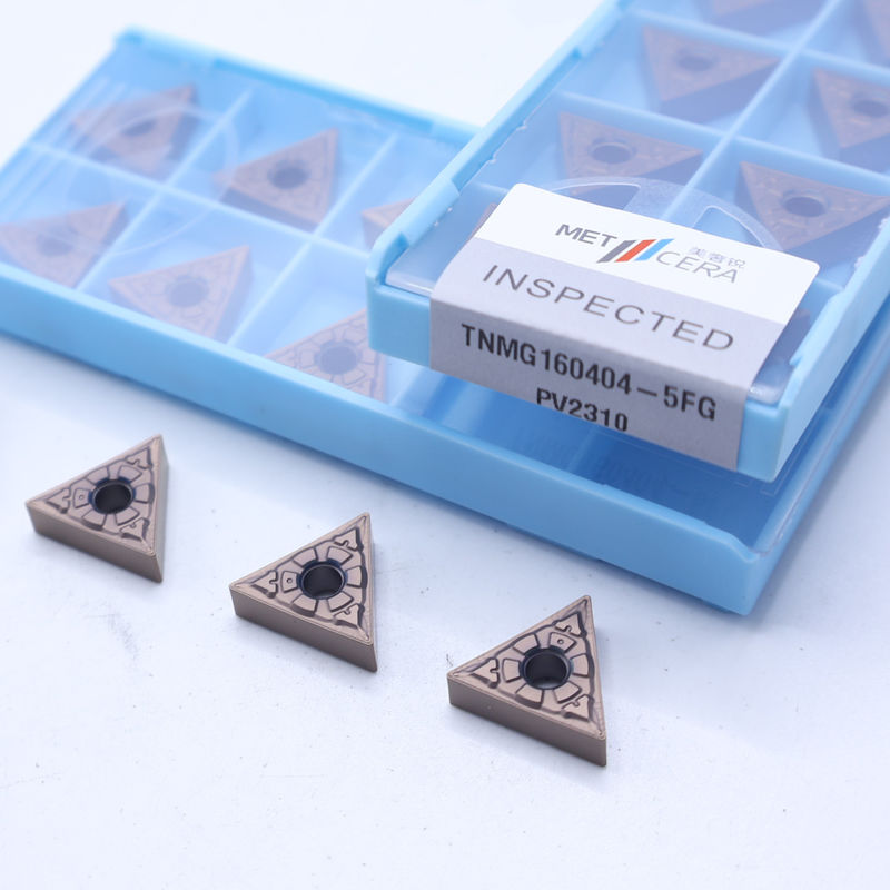 Inserti di tornitura CNC TiCN Cermet con chip breaker 5FG per la resistenza all'usura nell'usinatura