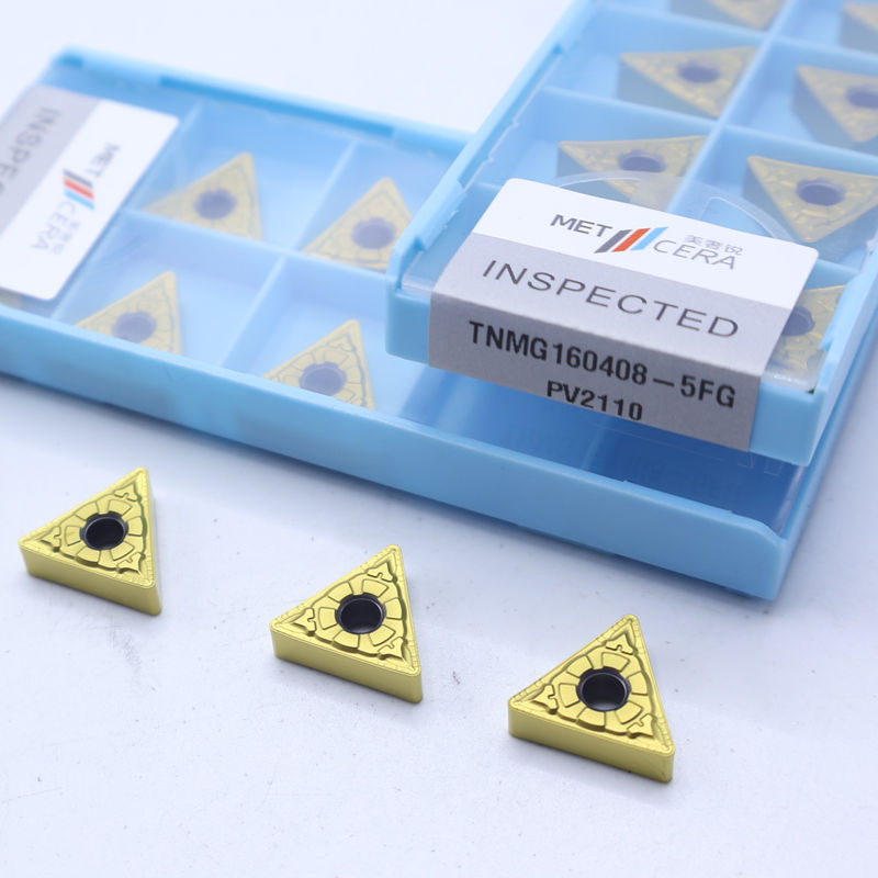 MC2010/PV2110/PV2310 TNMG160404 TNMG160408 Inserti di tornitura CNC Inserti di tornitura Cermet per la macchina CNC in 5FG chip breaker
