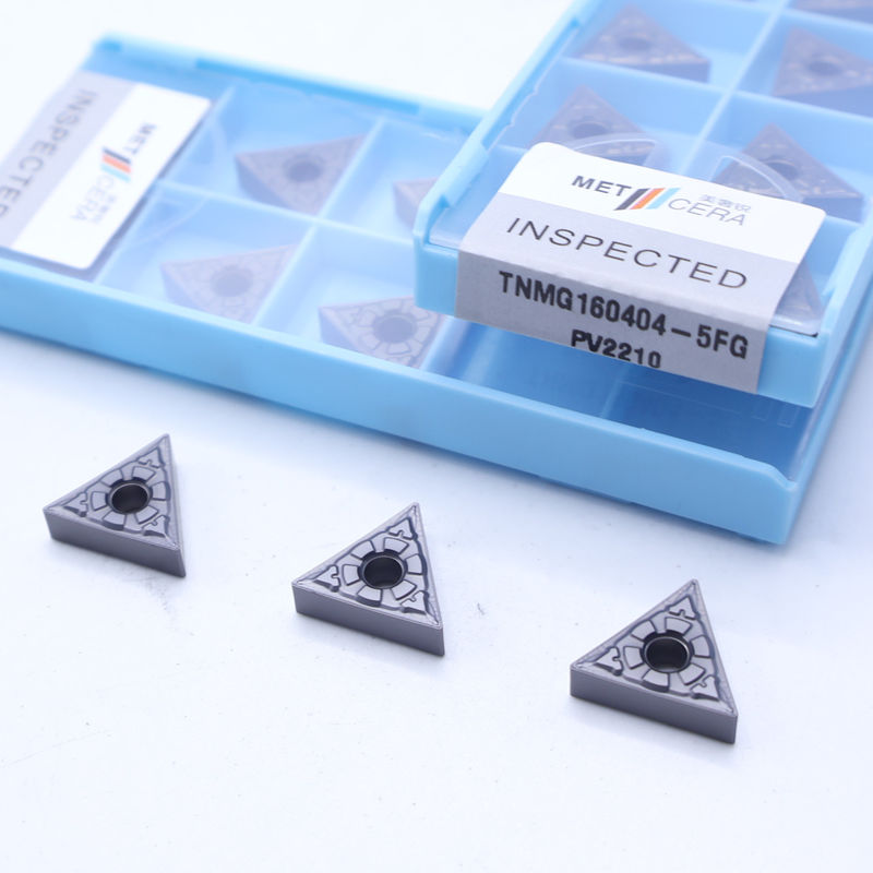 Inserti di tornitura CNC TiCN Cermet con chip breaker 5FG per la resistenza all'usura nell'usinatura