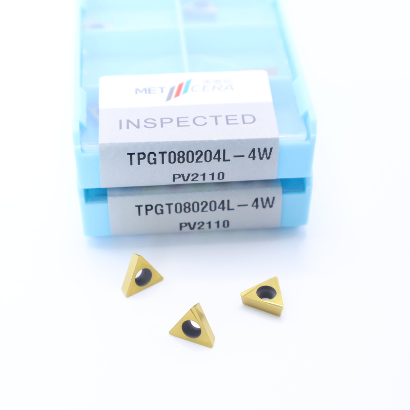TPGT06 TPGT08 TPGT09 TPGT10 TPGT11 Inserti di tornitura CNC Cermet senza rivestimento