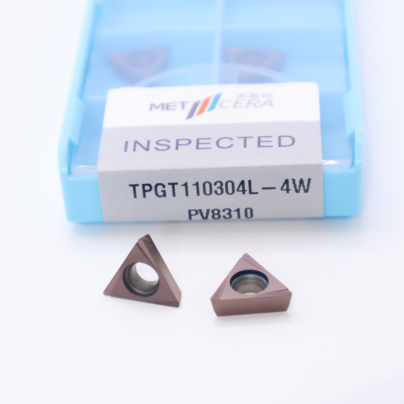 TPGT10 TPGT11 Carbide Turning Inserts per CNC Turning 4W Chip Breaker in argento / bronzo