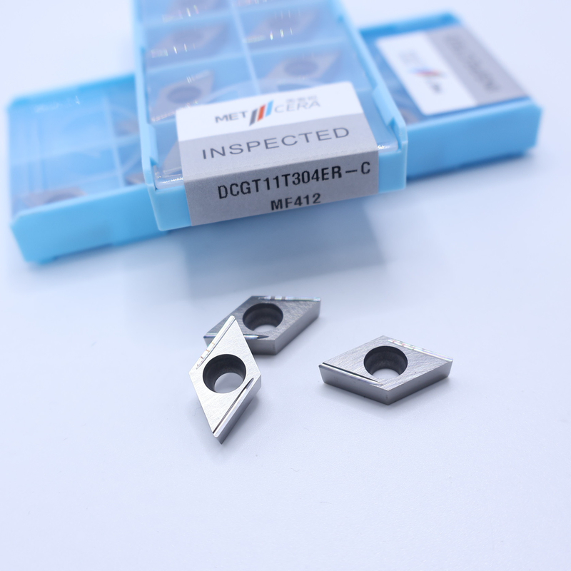MF412/PV4312 di grado argento / bronzo DCGT07 DCGT11 Carburo inserti di tornitura CNC con C Finish chip breaker