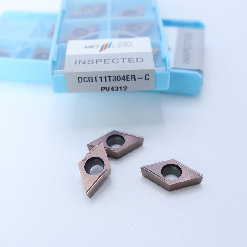 MF412/PV4312 di grado argento / bronzo DCGT07 DCGT11 Carburo inserti di tornitura CNC con C Finish chip breaker