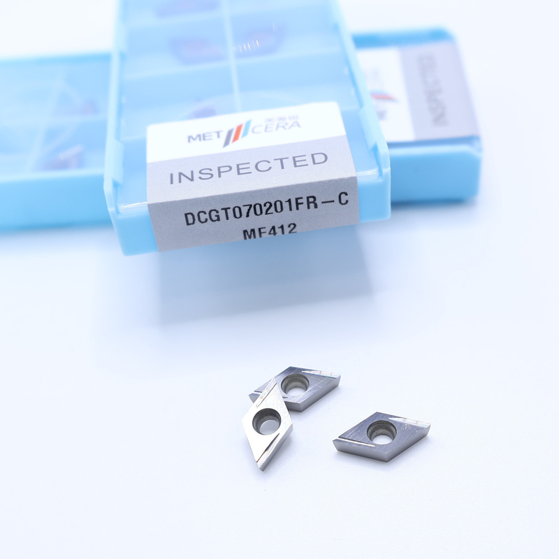 MF412/PV4312 di grado argento / bronzo DCGT07 DCGT11 Carburo inserti di tornitura CNC con C Finish chip breaker