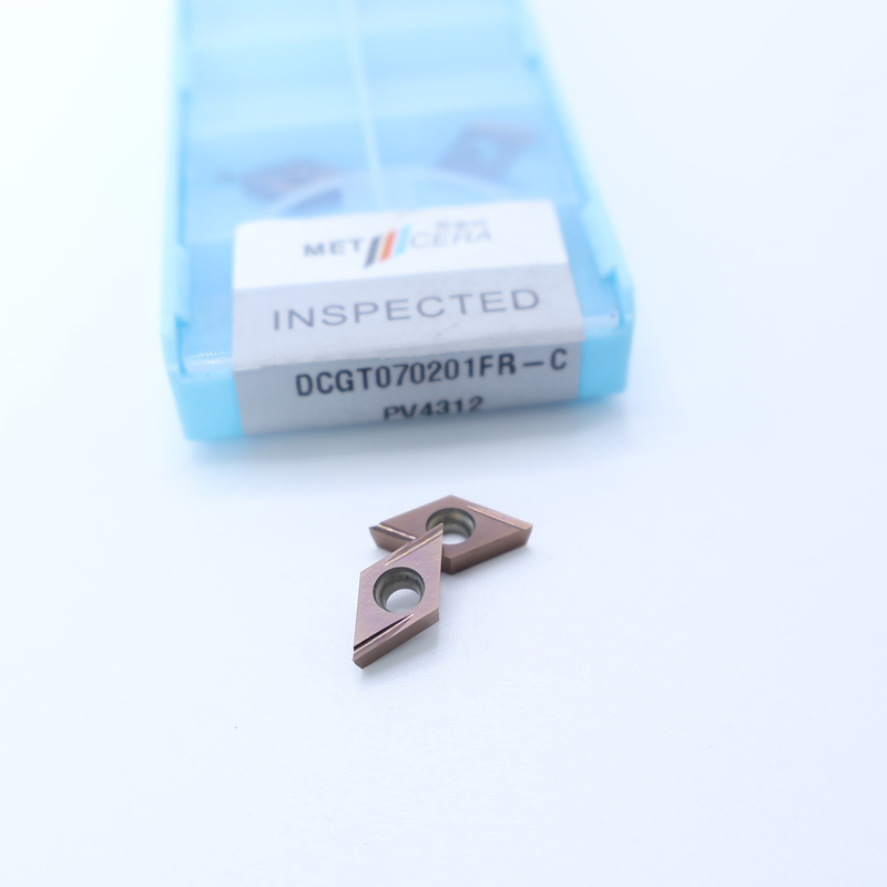 MF412/PV4312 di grado argento / bronzo DCGT07 DCGT11 Carburo inserti di tornitura CNC con C Finish chip breaker