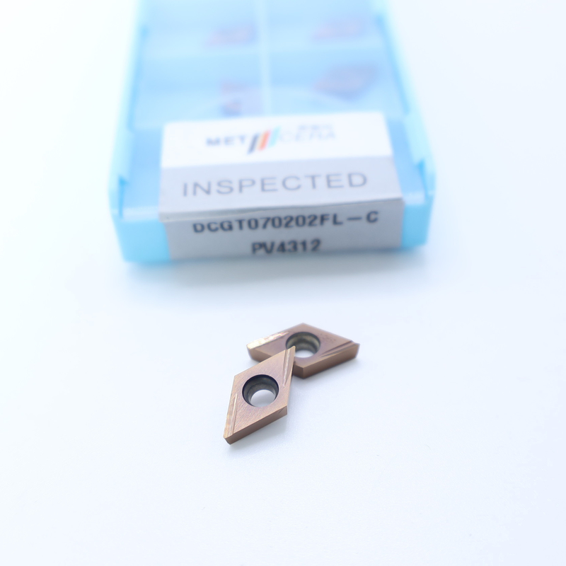 MF412/PV4312 di grado argento / bronzo DCGT07 DCGT11 Carburo inserti di tornitura CNC con C Finish chip breaker
