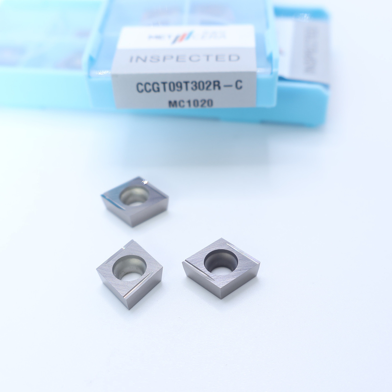 Inserti di tornitura in acciaio al carbonio CCGT06 CCG09 Cermet con finitura e C finitura