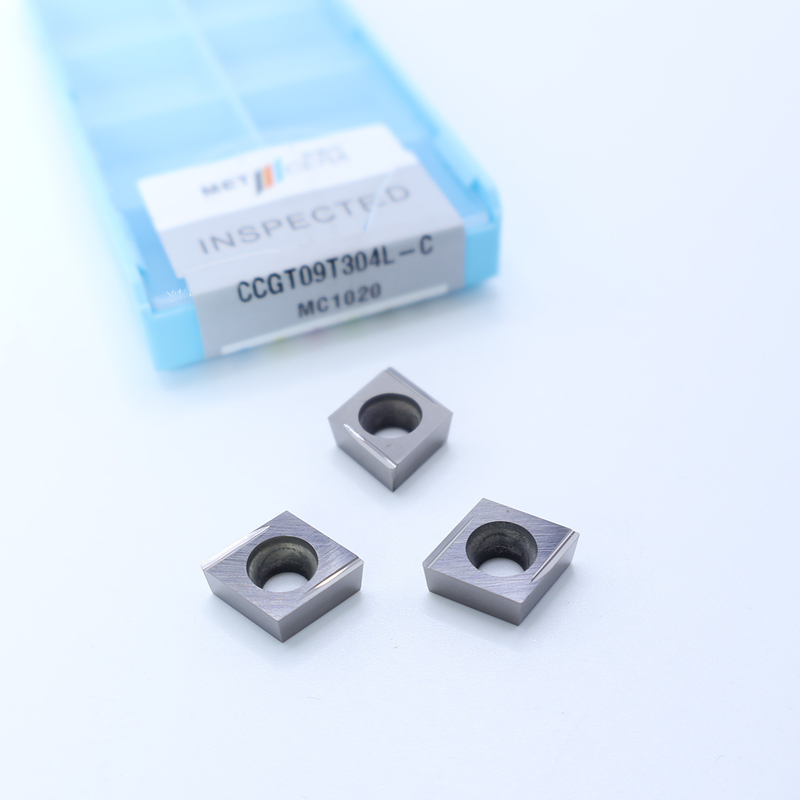 Inserti di tornitura in acciaio al carbonio CCGT06 CCG09 Cermet con finitura e C finitura