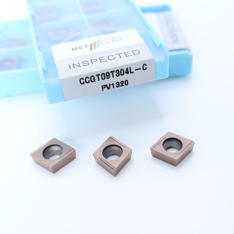 Inserti di tornitura in acciaio al carbonio CCGT06 CCG09 Cermet con finitura e C finitura