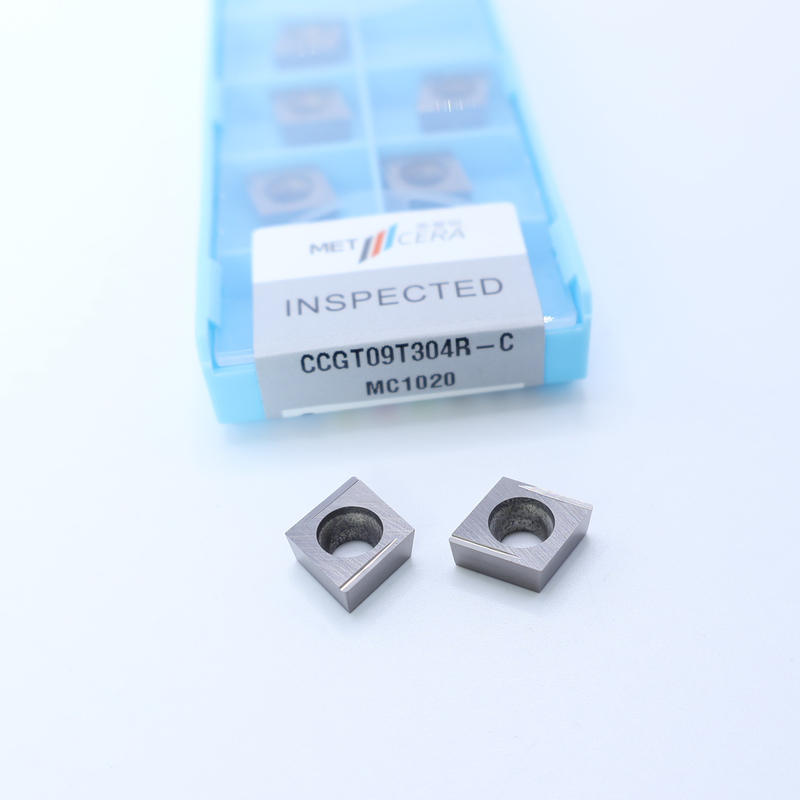 Inserti di tornitura in acciaio al carbonio CCGT06 CCG09 Cermet con finitura e C finitura
