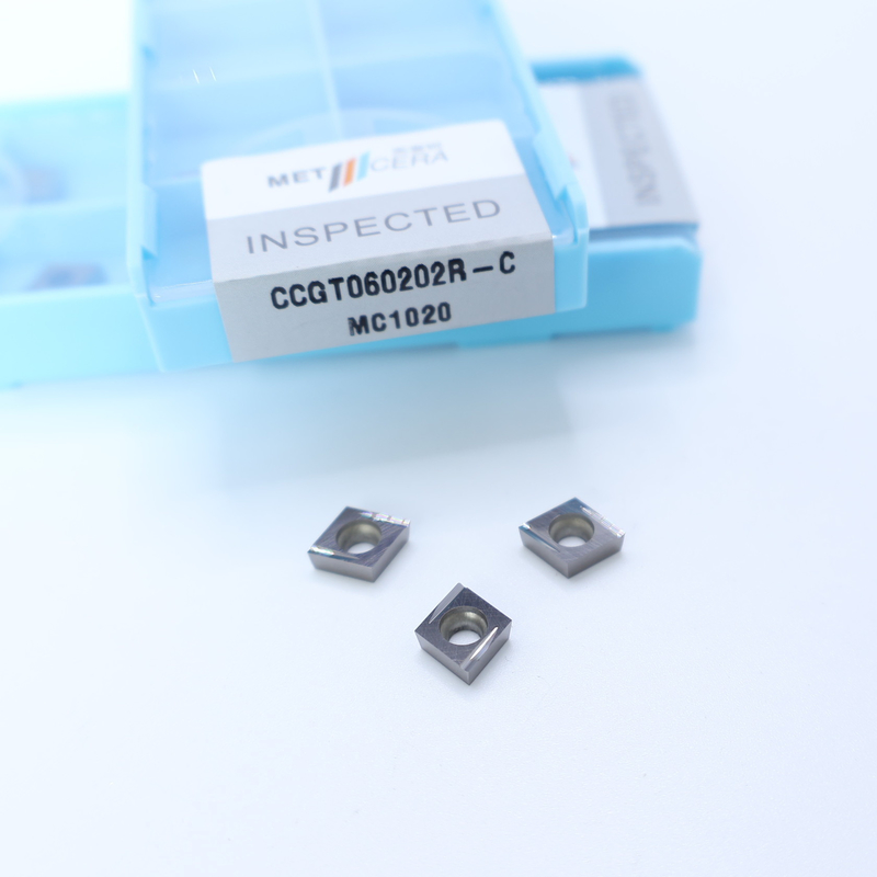 Inserti di tornitura in acciaio al carbonio CCGT06 CCG09 Cermet con finitura e C finitura