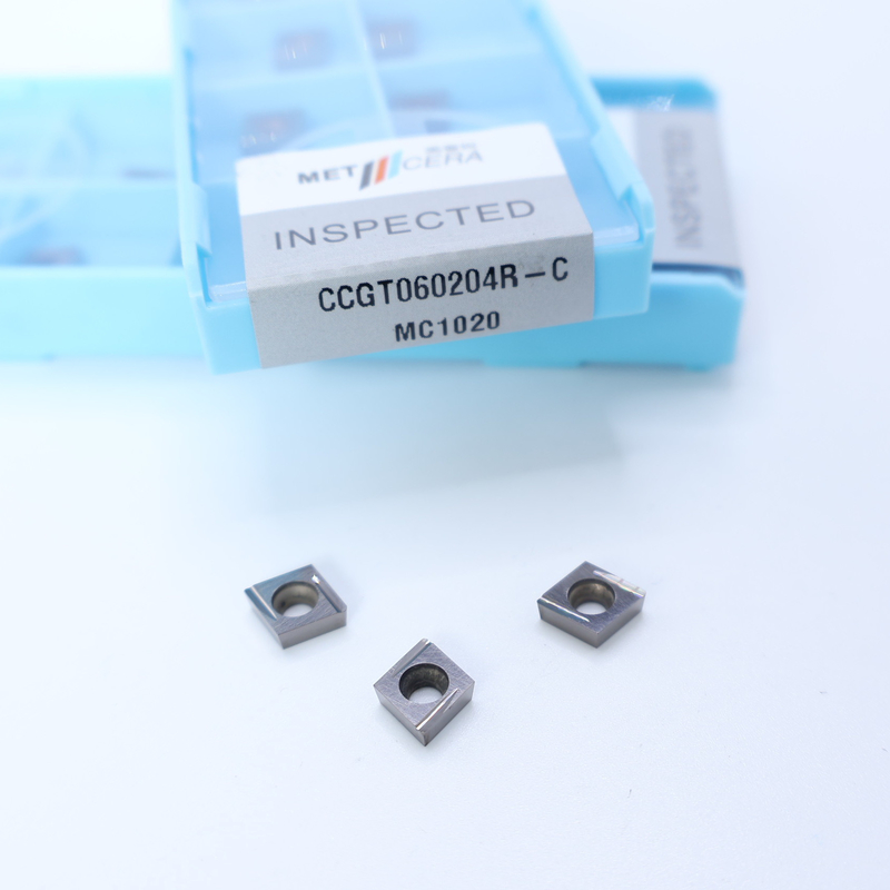 Inserti di tornitura in acciaio al carbonio CCGT06 CCG09 Cermet con finitura e C finitura