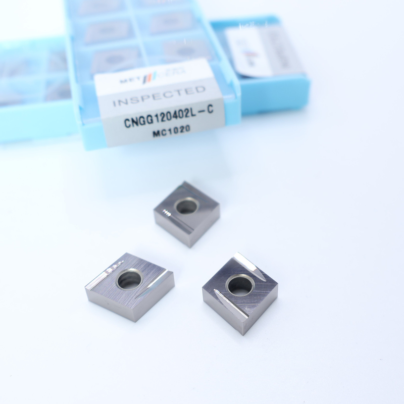 Inserti di tornitura in acciaio al carbonio CNGG12 Cermet con rivestimento non rivestito e C Finish Chip Breaker
