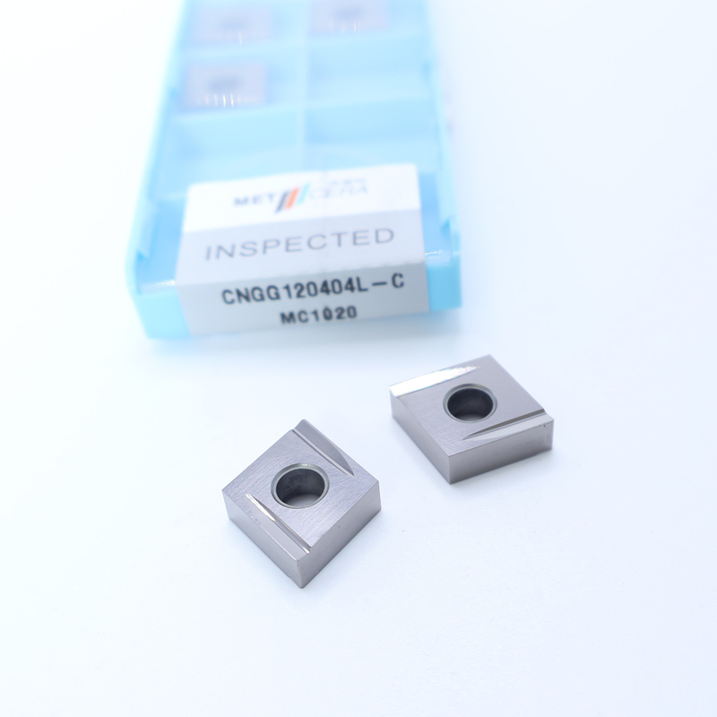 Inserti di tornitura in acciaio al carbonio CNGG12 Cermet con rivestimento non rivestito e C Finish Chip Breaker