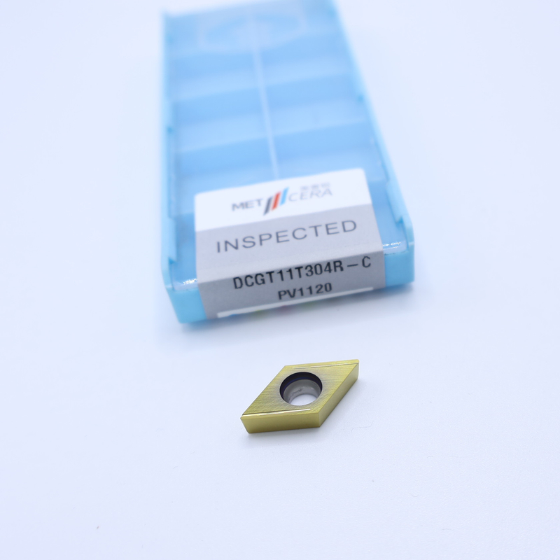 Inserti di tornitura CNC di Cermet DCGT07 DCGT11 C Finish Chip Breaker Materiale metallico Alta resistenza all'usura