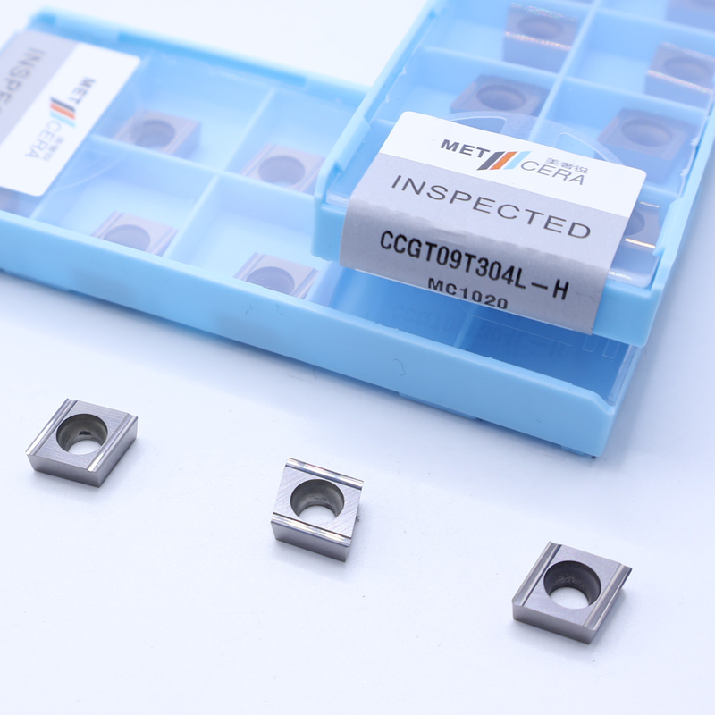 CCGT06 CCGT09 Inserti di tornitura CNC Cermet per materiali P, inserti di finitura con rottatore di chip H