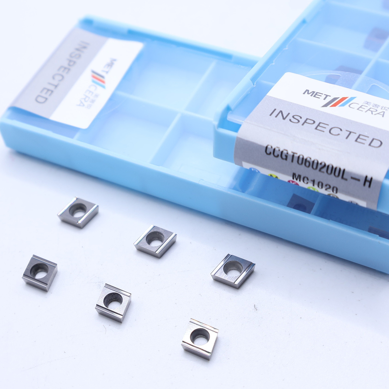 CCGT06 CCGT09 Inserti di tornitura CNC Cermet per materiali P, inserti di finitura con rottatore di chip H