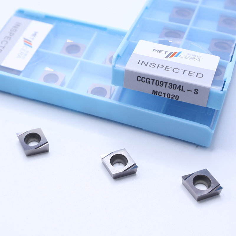 Materiale metallico Alta resistenza all'usura Vantaggio inserti di tornitura CNC Cermet CCGT03 CCGT06 CCGT09 con S Finish Chip Breaker