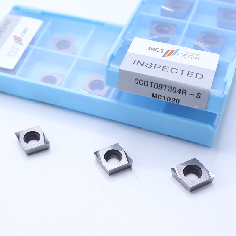 Materiale metallico Alta resistenza all'usura Vantaggio inserti di tornitura CNC Cermet CCGT03 CCGT06 CCGT09 con S Finish Chip Breaker