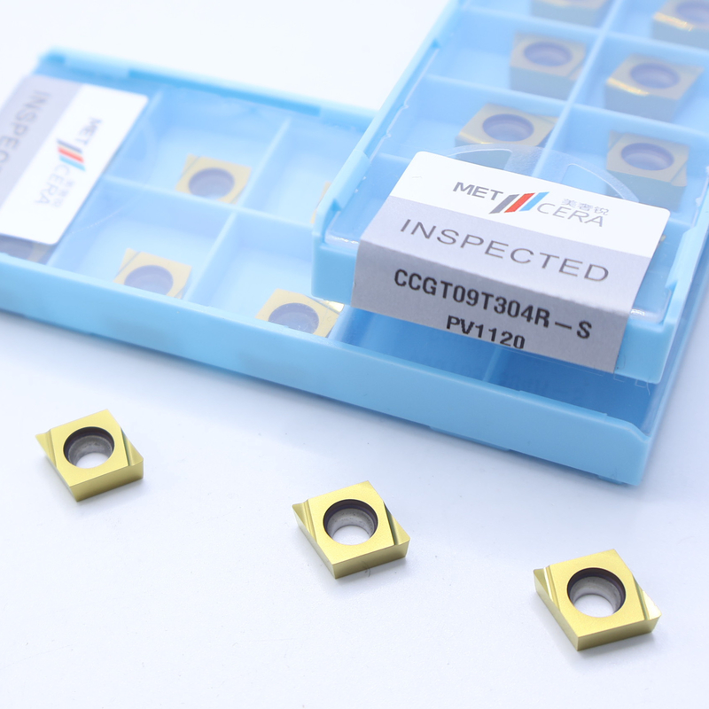 Materiale metallico Alta resistenza all'usura Vantaggio inserti di tornitura CNC Cermet CCGT03 CCGT06 CCGT09 con S Finish Chip Breaker