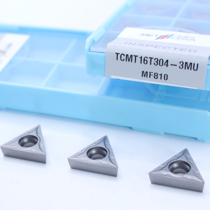 Classe MF810 Carburo d'argento inserto di tornitura TCMT09 TCMT11 TCMT16 inserto CNC positivo con trituratore semilavorato 3MU
