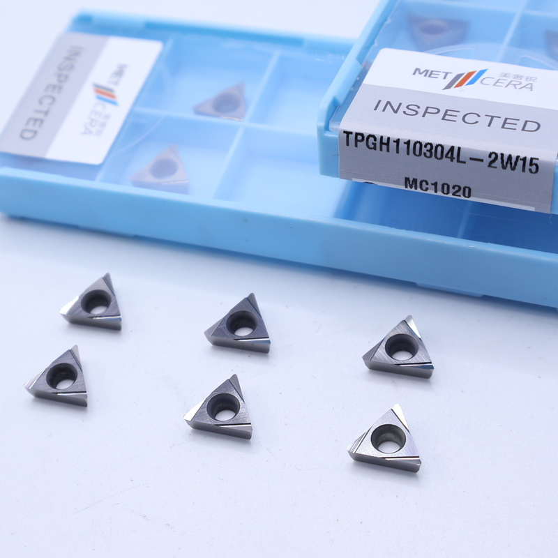 TiCN Cermet CNC Turning inserisce TPGH1103 con 2W15 chip breaker di finitura affilata Materiale metallico Alta resistenza all'usura