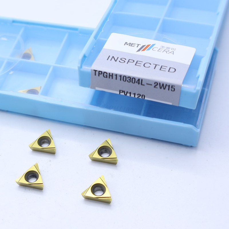 TiCN Cermet CNC Turning inserisce TPGH1103 con 2W15 chip breaker di finitura affilata Materiale metallico Alta resistenza all'usura
