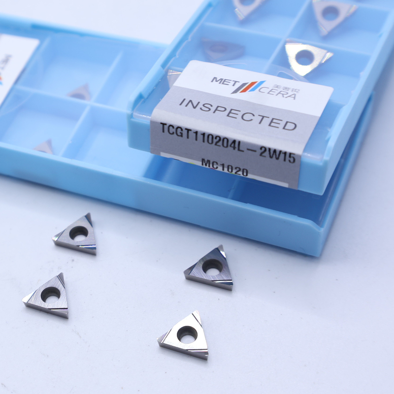 Tornitura esterna Inserti CNC Cermet TCGT11 TCGT1102 con 2W15 rompicerchi di finitura affilata per la lavorazione di leghe metalliche di acciaio