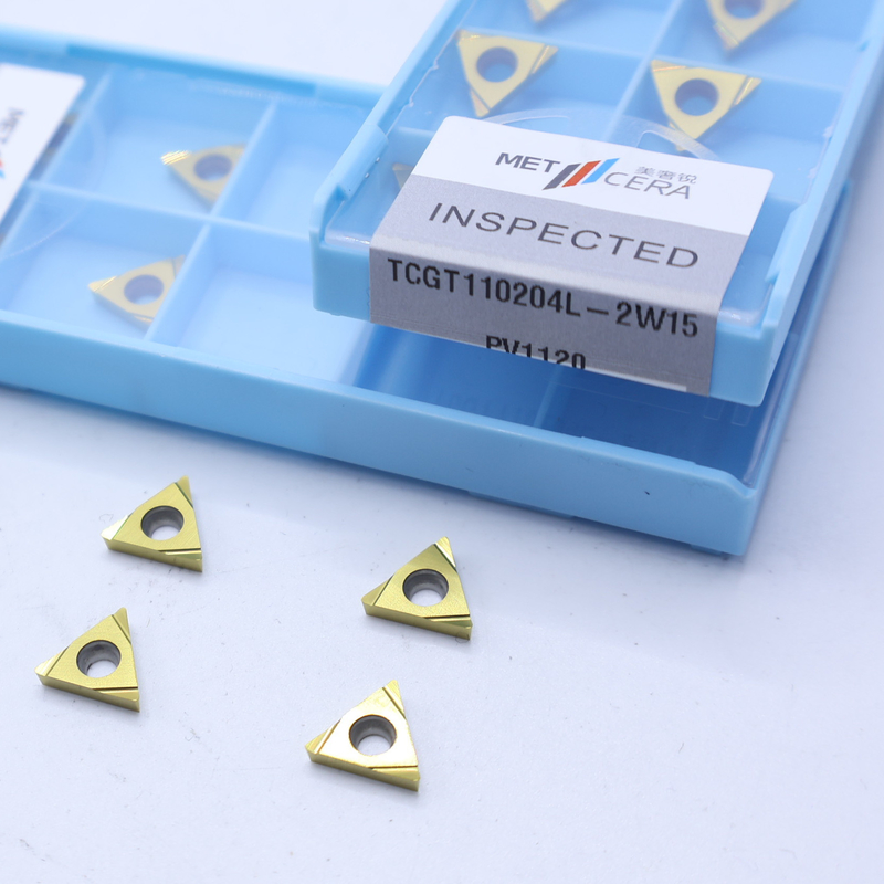 Tornitura esterna Inserti CNC Cermet TCGT11 TCGT1102 con 2W15 rompicerchi di finitura affilata per la lavorazione di leghe metalliche di acciaio