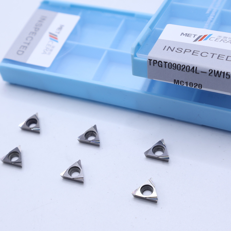 Inserti di tornitura CNC Cermet TPGT0902 con 2W15 Sharp Finish Chip Breaker per l'acciaio, il metallo, la lavorazione delle leghe