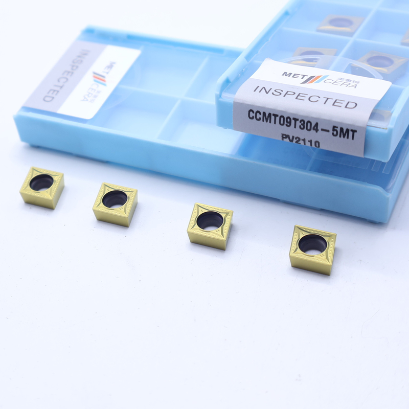 CCMT06 CCMT09 Inserti di tornitura CNC positivi con frantumatori semilavorati da 5 MT, inserto di tornitura Cermet