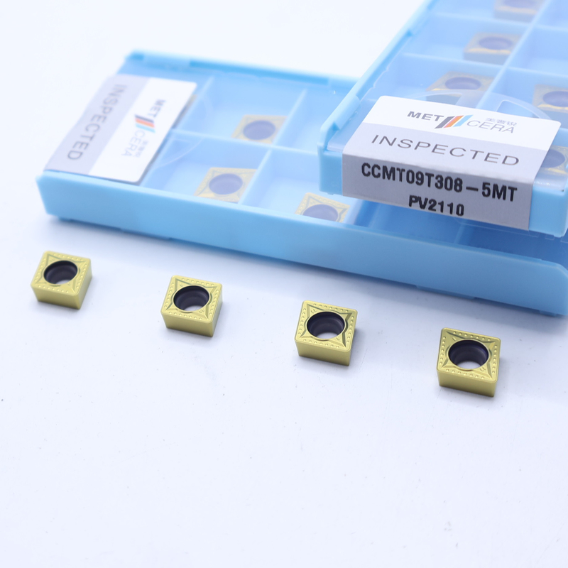 CCMT06 CCMT09 Inserti di tornitura CNC positivi con frantumatori semilavorati da 5 MT, inserto di tornitura Cermet