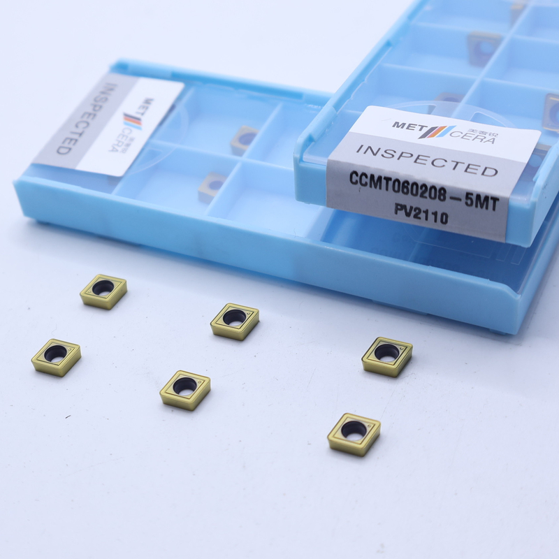 CCMT06 CCMT09 Inserti di tornitura CNC positivi con frantumatori semilavorati da 5 MT, inserto di tornitura Cermet
