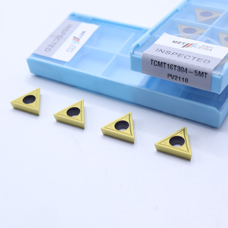 TCMT11 TCMT16 Inserti di tornitura CNC positivi con frantumatori semilavorati da 5 MT, inserto di tornitura Cermet