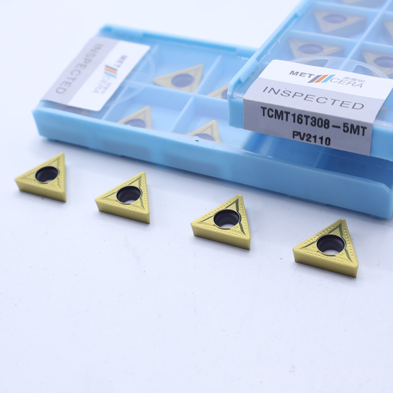 TCMT11 TCMT16 Inserti di tornitura CNC positivi con frantumatori semilavorati da 5 MT, inserto di tornitura Cermet