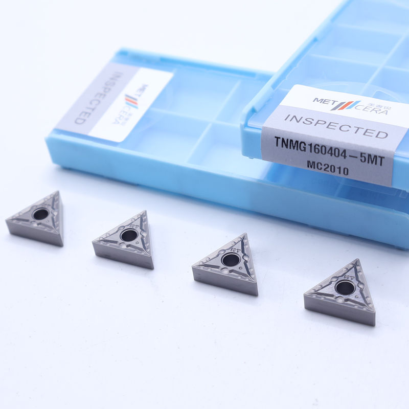 Inserto negativo per tornitura CNC TNMG16 con rompitruciolo semi-finitura 5MT e Cermet TiCN per resistenza all'usura